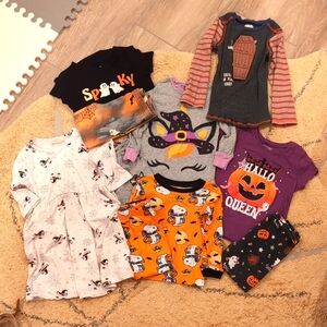 Halloween Themed Pajama and Outfit Lot Toddler Girls Size 2-3T